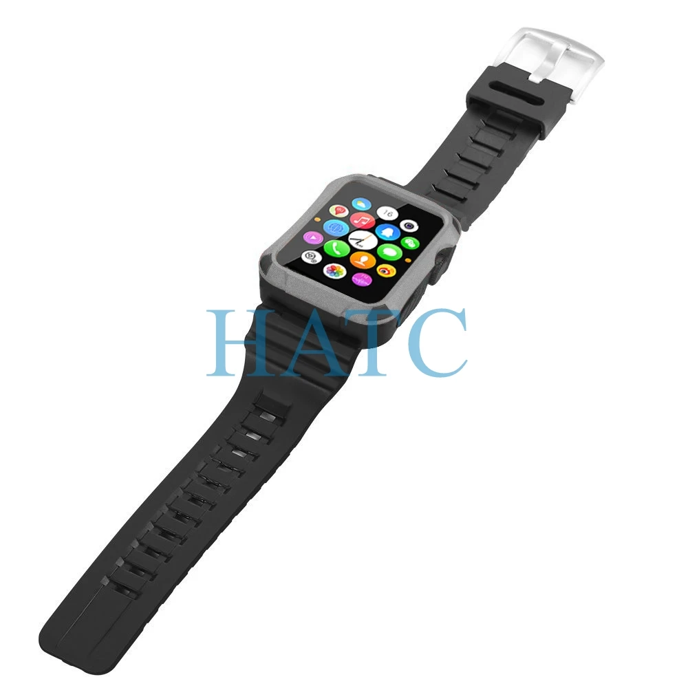 Для Apple Watch прочный защитный чехол с ремешком полосы 38 мм/42 мм для браслет, ремешок для часов замена аксессуар