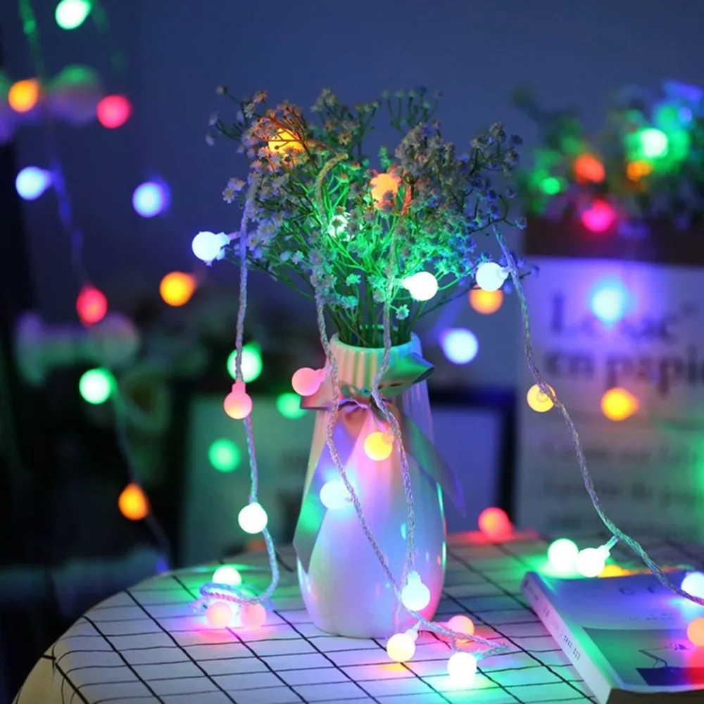1,5 M 10 светодиодный Star Light String светодиодный мяч мигающая лента Открытый Водонепроницаемый Рождество декоративные огни