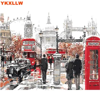 

Big Ben UK London Landscape Pictures By Numbers DIY Handpainted Wall Painting New Gift Coloring By Number Arts For Home Decor