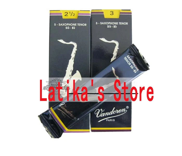 

Free Shipping France Vandoren Bb Tenor saxophone reeds 2.5# 3.0# Blue Box of 5