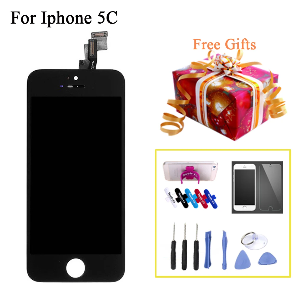 

Wholesale 2pcs LCD Complete Screen Display For iPhone 5c With Touch Screen Digitizer Assembly No Dead Pixel For Iphone5c