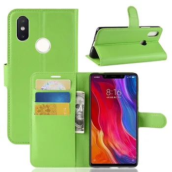 

500pcs Leather Flip Wallet Magnet Kickstand Case For Xiaomi Mi 9 Pro 8 SE Lite Note Mix Max 3 Play POCO F1 Litchi Pattern Cover