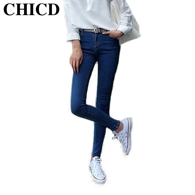 CHICD 2017 Winter Warm Denim Pants Women With High Waist Blue Jeans For chicd-2017-winter-warm-denim-pants-women-with-high-waist-blue-jeans-for