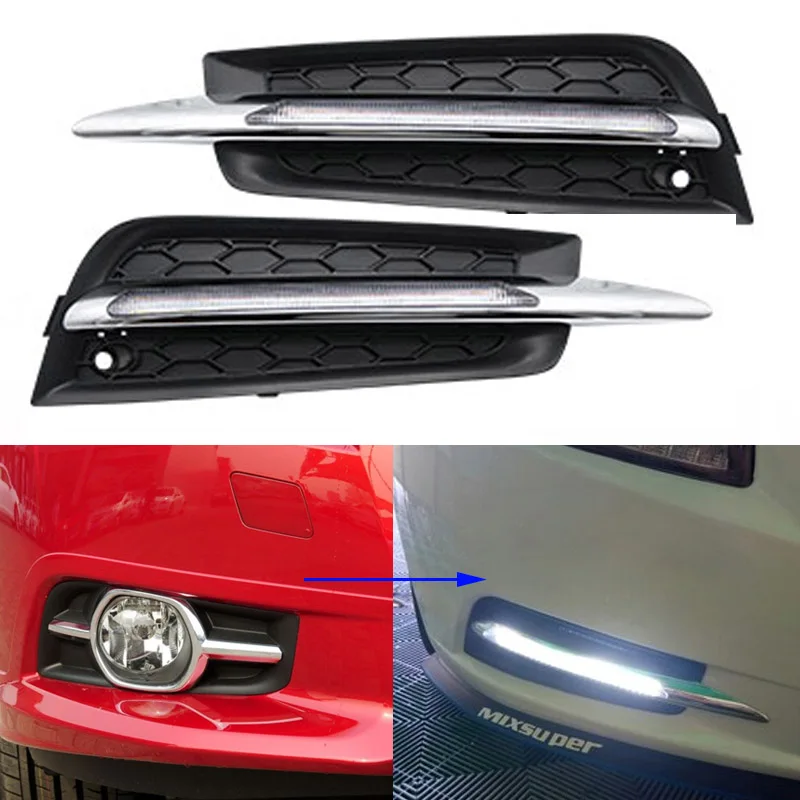 

2Pcs/Set LED Daytime Running Light 9 LED DRL For Chevrolet Cruze 2009 2010 2012 2013 2014 DRL With Turning Signal Dimmed Light