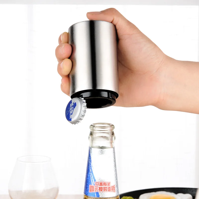 

Stainless steel automatic bottle opener press beer bottle opener bar KTV party exclusively