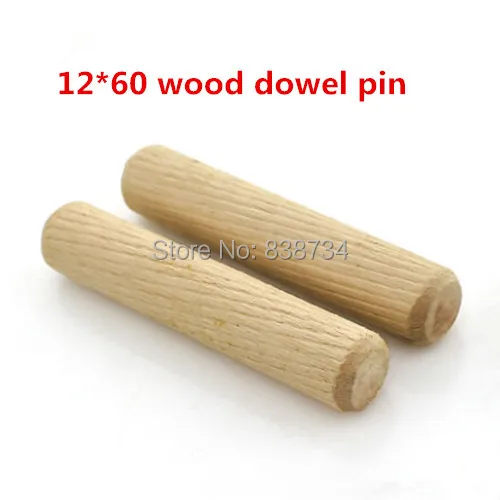 100pcs 12*60 wood grooved dowel pin wood wooden dowel pin, wood dowel
