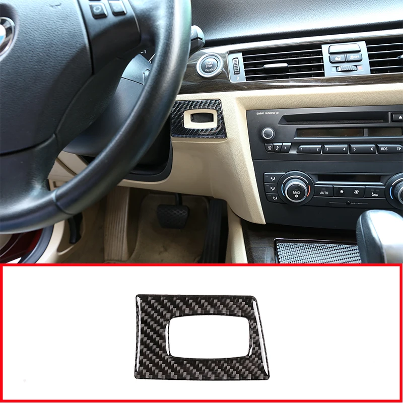 

Soft Carbon Fiber For BMW 3 Series E90 E92 2005-2012 LHD Car Accessories Car Key Hole Frame Trim Stickers