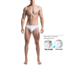 

Men's Function push up Cup Swimwear Sexy swimming Sunbath Tied rope Gay Swim brief high