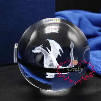 

Popullar Poket Ball Game Charizard 3D Crystal Glass Ball Kid's Bedroom Decor