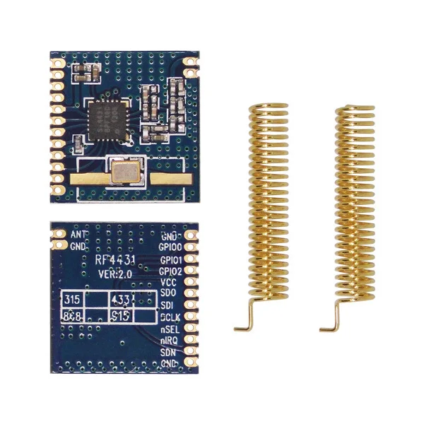 2 шт./лот низкая стоимость 20 МВт 600 м беспроводной передатчик приемник RF модуль RF4431 FSK/GFSK 433/868 модуль MHz