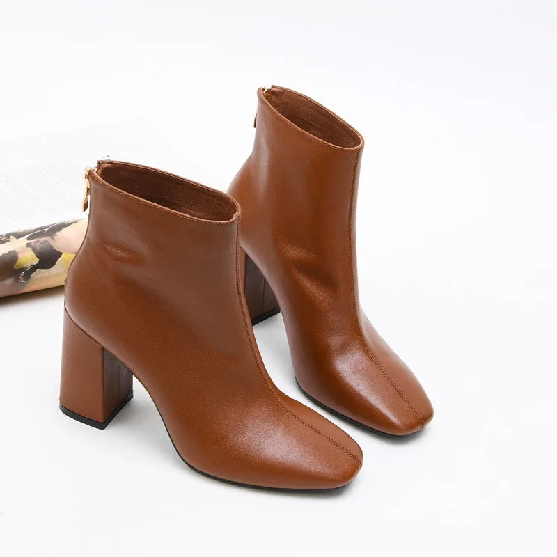 

DorisFanny Genuine Leather chelsea boots High quality women boots 2018 ankle boots for women winter footwear