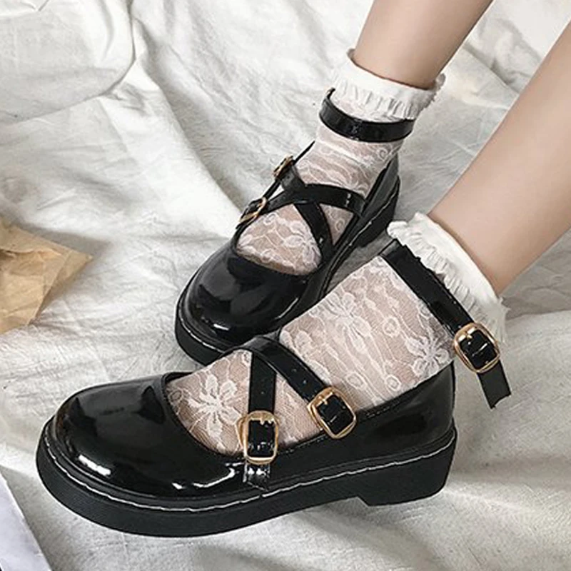 ankle strap flat shoes