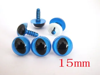 

high quality 100 pcs 15 mm blue Cat eyes plastic eyes DIY Craft Bear Doll Animal Puppet Toy Doll Accessories