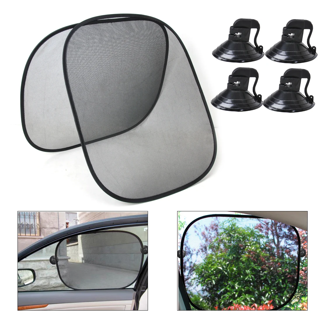 Buy CITALL 2pcs Foldable Car Side Window Sun Shade