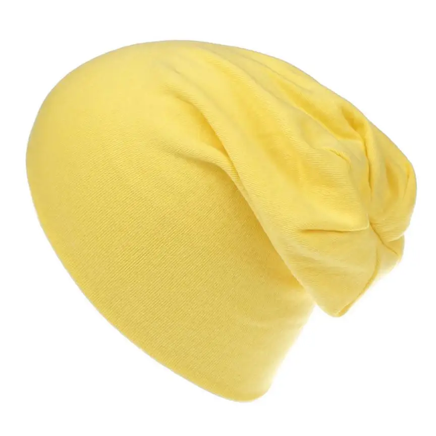 Baby girl hat Toddler Kids Baby Boy Girl Infant Cotton Soft Hip Hop Hat Cap Beanie bonnet enfant fille hiver bonnet garcon - Цвет: Yellow