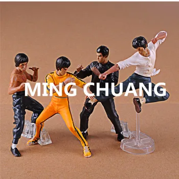

Cool Bruce Lee Kung Fu Model decorator doll PVC Action Figures Toy 4pcs/set New in Box D8