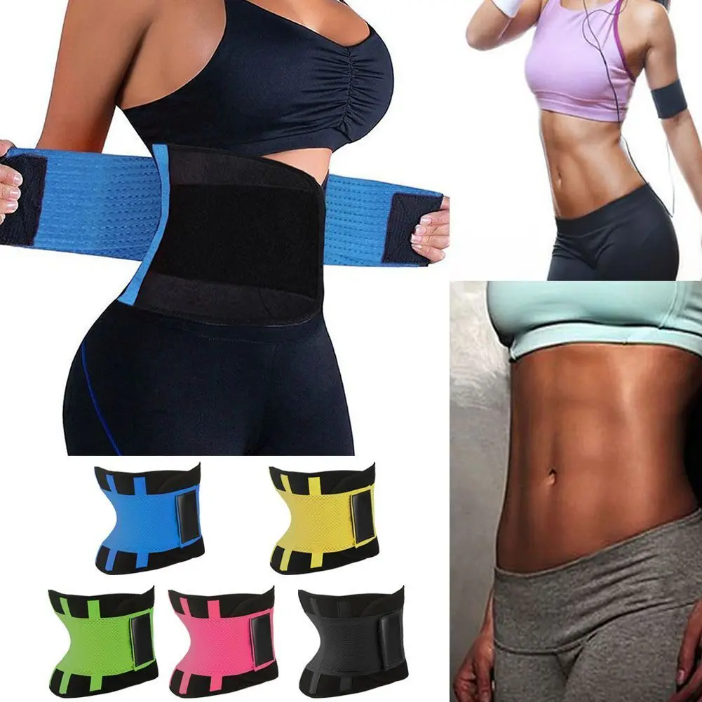 Men Women Shapewear Sweat Belt Waist Cincher Trainer Trimmer Gym Body Shaper Unisex Sports Belt Waistband