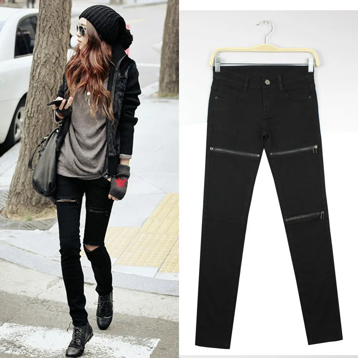 plain black jeans women's