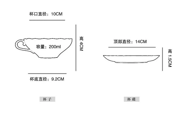 Европейский костяной фарфор набор кофейных чашек фруктовый узор высококачественная керамическая чашка для любителей латте 101-200 мл кофе A