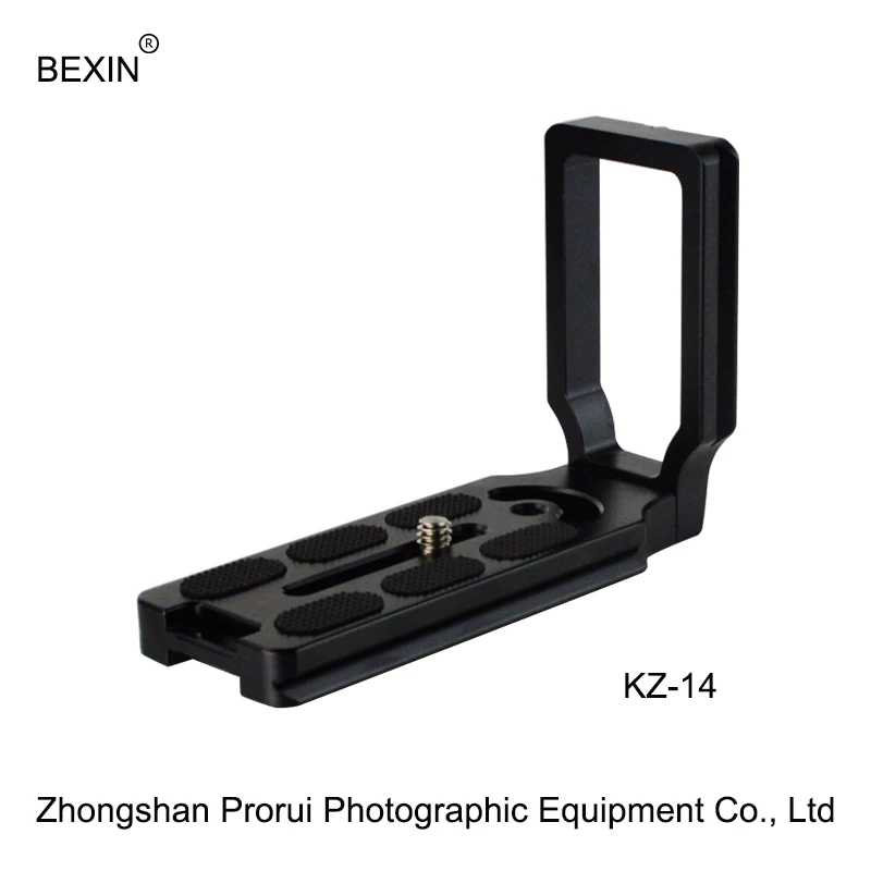 

BEXIN Aluminum Alloy Quick Release L Plate Universal Bracket 1/4" Ball Head Mount for Benro Arca Swiss Acratech camera accessor