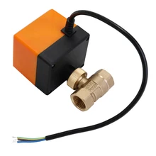 DN15/DN20/DN25 Электрический моторизованный шаровой клапан с резьбой латунь AC 220 В 2 Way 3 провода 1.6Mpa с приводом для воды, газа, масляные краски