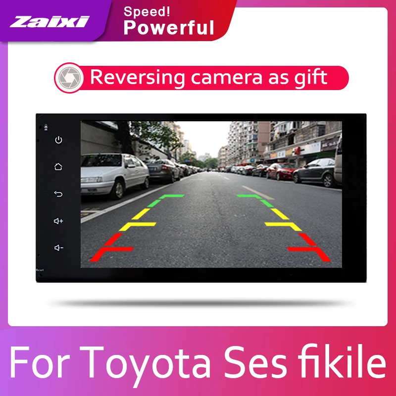 Top ZaiXi 2din Car multimedia Android Autoradio Car Radio GPS player For Toyota Ses fikile 2004~2019 Bluetooth WiFi Mirror link Navi 2