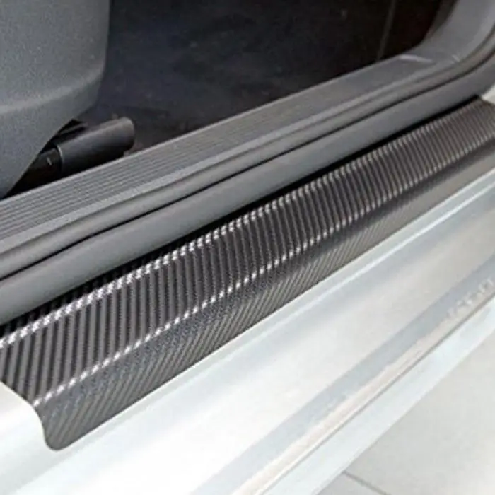 

4PCS 60 x 6.7cm Car Stickers Universal Sill Scuff Anti Scratch Carbon Fiber Auto Door Sticker Decals Car Accessories