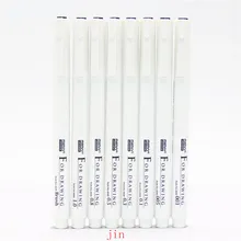 Marvy пера эскиз линии для рисования 0,03 мм/0,05/0,1/0,3/0,5/0,8/1,0 мм/щетка Водонепроницаемость рисунок пером картина в стиле комикса расходные материалы