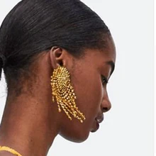 Лучшее для леди Винтаж Кристалл кисточка штифт серьги для Для женщин в богемном стиле Свадебная вечеринка Модные украшения этническая себе подарок