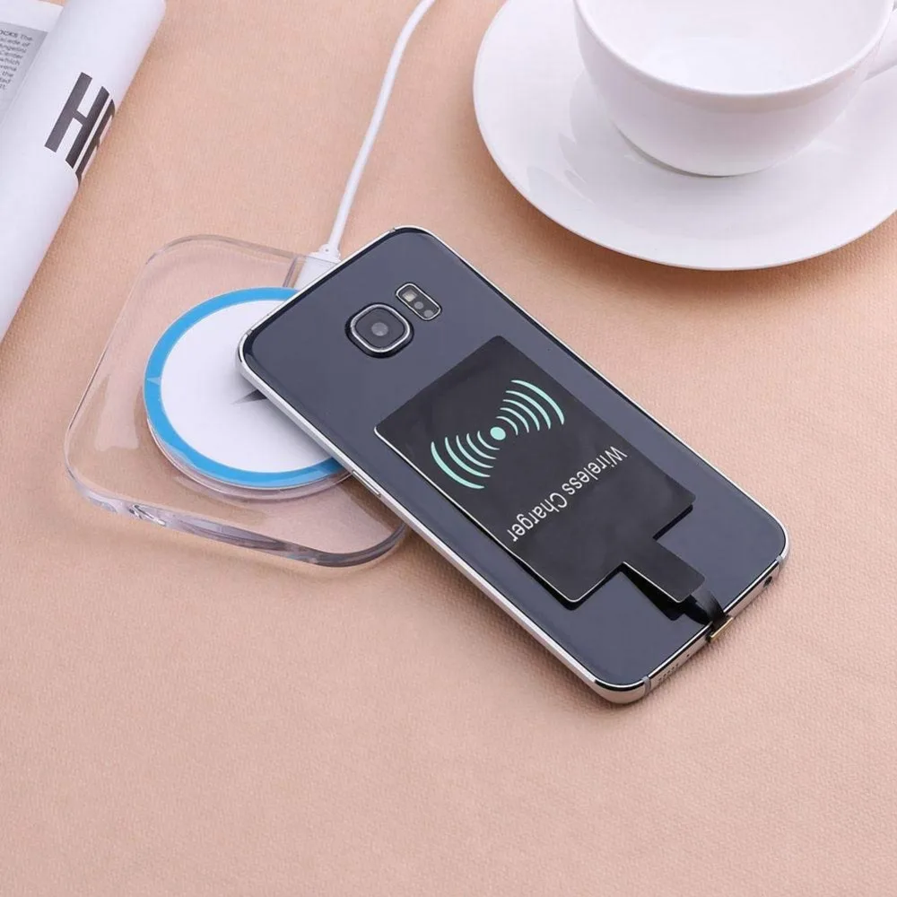 Беспроводной зарядный приемник Ascromy Micro USB Qi адаптер для Xiaomi Redmi Note 6 Pro 6A Huawei P Smart Honor