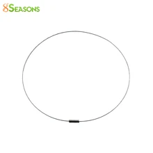 8 сезонов медная проволока воротник шеи ожерелье серебристый цвет с магнитной застежкой 46,5 см(18 2/"), толщина провода: 1 мм, 5 шт