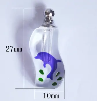 

Free shipping!!! purple dolphin Crystal vial, Fragrance vial pendant , Perfume vial pendants