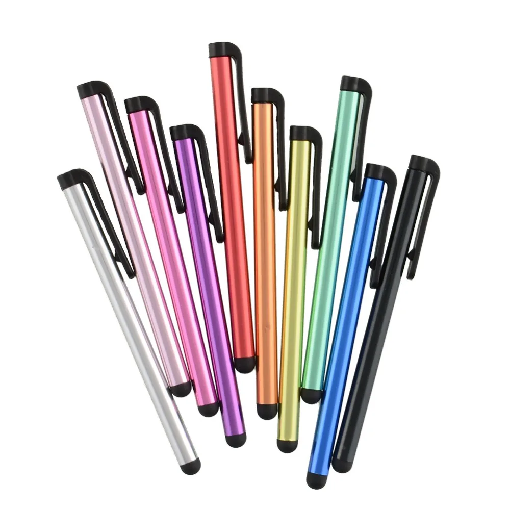 

100pcs/lot Metal Stylus Touch Screen Ballpoint Pen For phone caneta tablet iPod Touch Suit for Universal Smart Phone Tablet PC