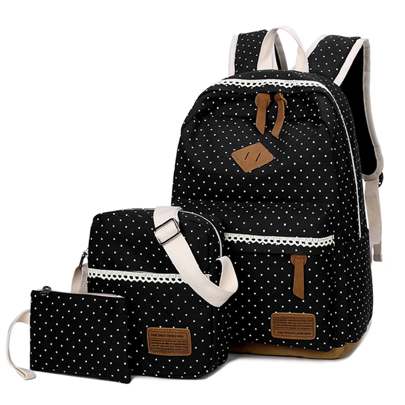 Summer Women Canvas 3Set Backpack Printing Students Bookbag 53 Pcs School Bag Set For Youth Girls With Purse Bear Mochila bookbags-for-girls : image Summer Women Canvas 3Set Backpack Printing Students Bookbag 53 Pcs School Bag Set For Youth Girls With Purse Bear Mochila bookbags-for-girls