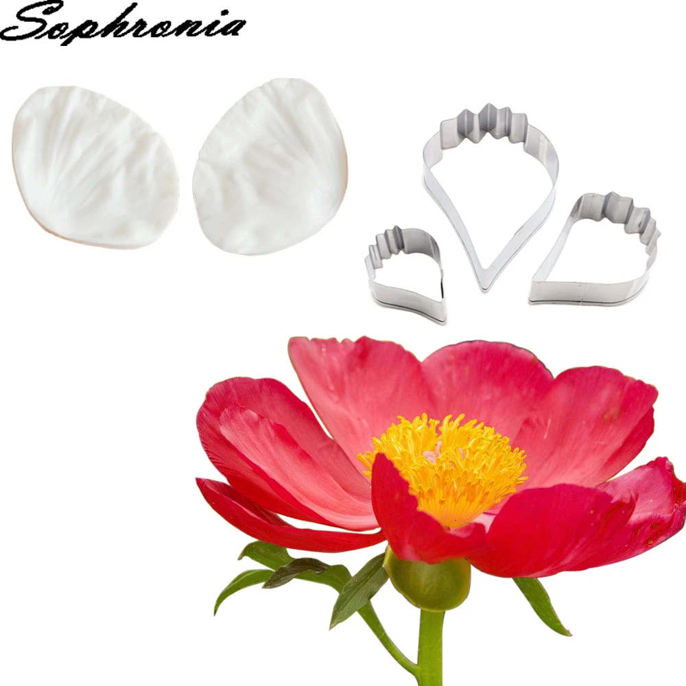 

Poppy flower Petal Veiner &Cutter Silicone Mold Fondant Mould Cake Decorating Tools Chocolate Gumpaste,Sugarcraft Mold CS284