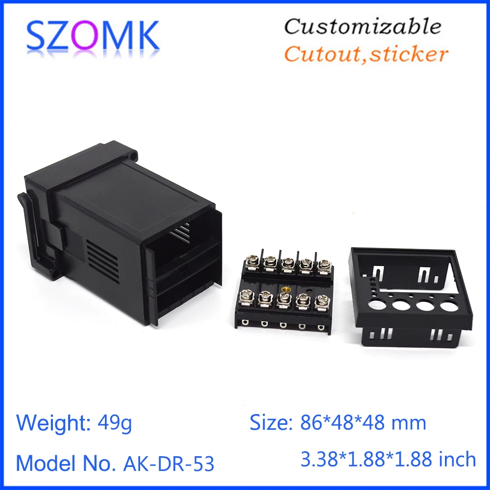 szomk plastic enclosure pluggable connectors cabinet for digital display temperature control instrument housing (10)