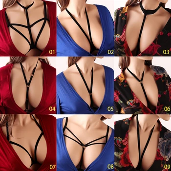 

Body Harness Bra For Women Fetish Chest Bondage Lingerie Erotic Cage Bra Gothic Garter Belt