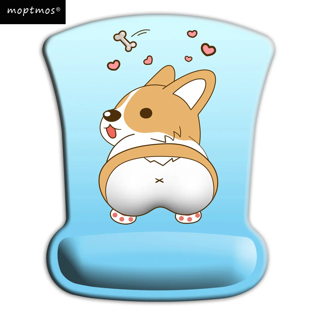 Cartoon Corgi Dog Shape Gel 3d Mouse Pad Mouse Mat For Pc Laptop