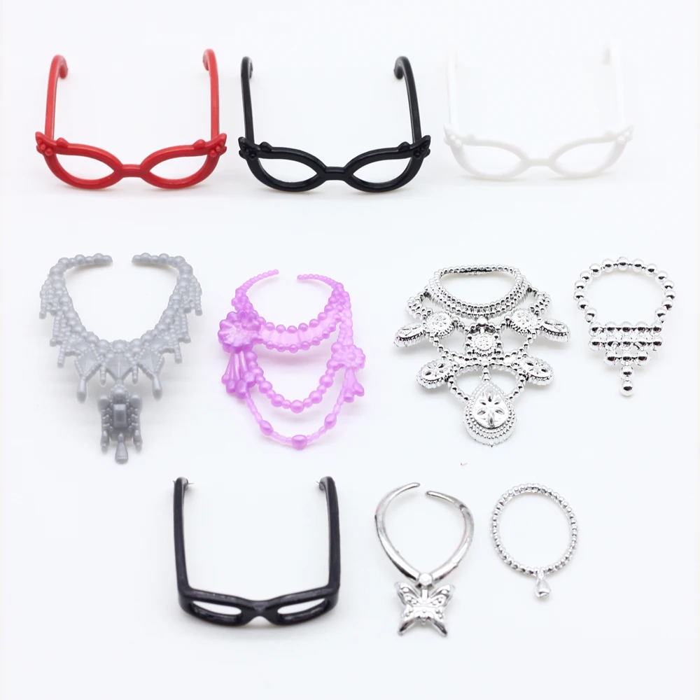 6Pcs/Set Fashion Plastic Chain Necklace For Doll Party Accessories SL