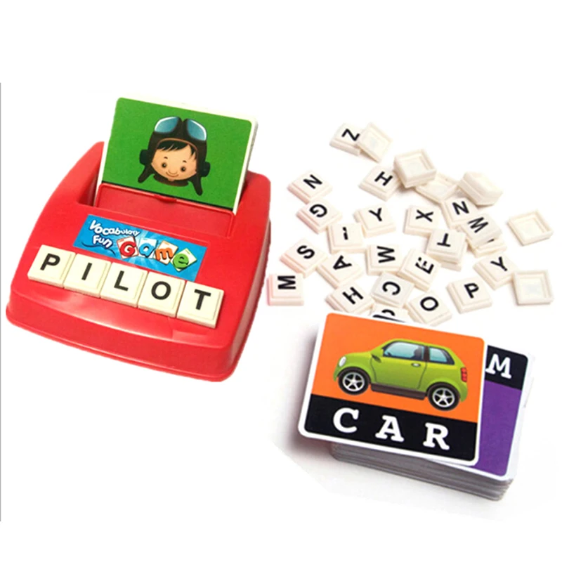 Изучение алфавита машины с буквенным принтом слово орфографическая игра для детей Обучающие хобби Английская литература обучения