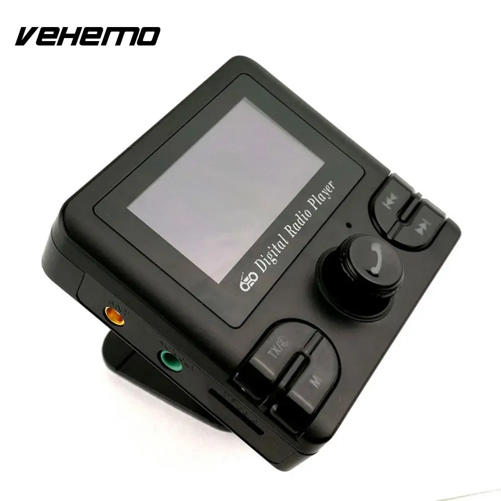 

Vehemo Car Radio Adapter Car DAB Car FM Transmitter Bluetooth Radio Hand-Free MP3 Player Car TF Card Player Digital Display