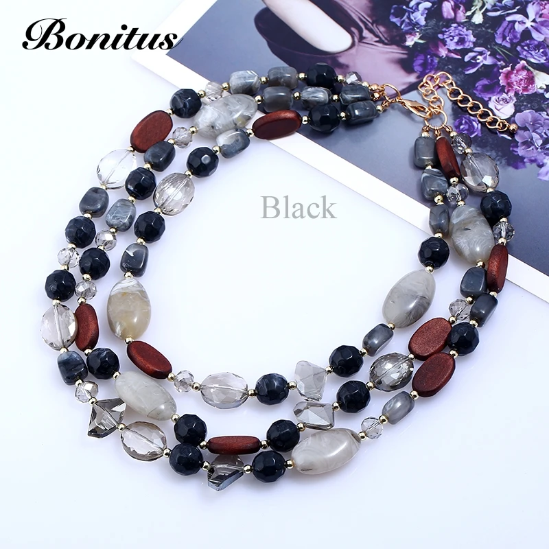 [Bonitus Jewelry] Новое поступление модное многослойное колье чокер из полированного