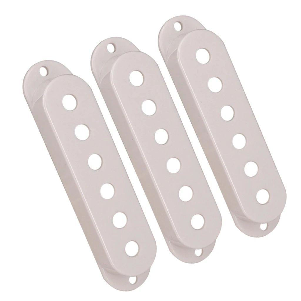 Tooyful 3 Pieces Plastic Single Coil Pickup Covers Protector White for ST SQ Electric Guitar Replacement Parts