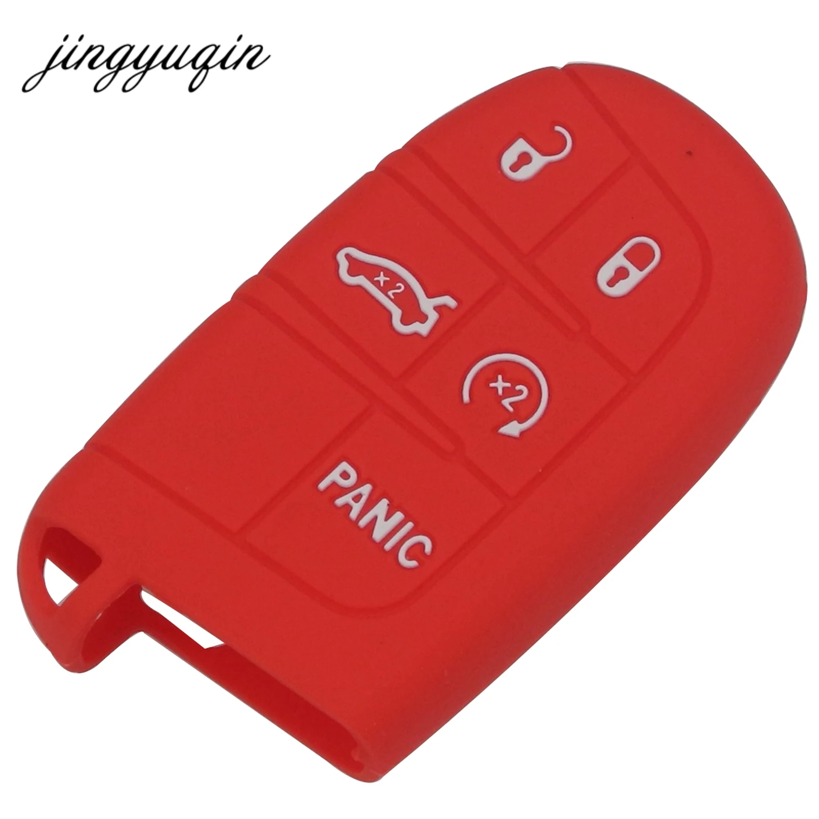 Jingyuqin силиконовый чехол для ключей от машины JEEP Grand Cherokee Dodge JCUV dart Journey Chrysler 300C Fiat 5