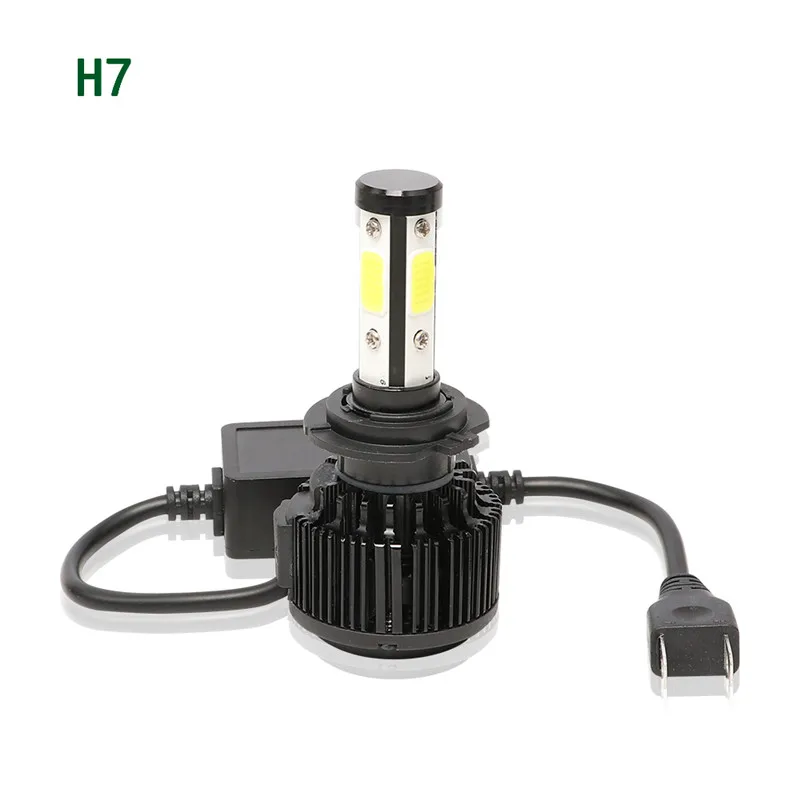 DIC 2 шт. яркий светодиодный H7 H4 фары 4 стороны 180 W 16000Lm H11 9005 HB3 9006 HB4 COB лампы для автомобильных фар 6500 к X6