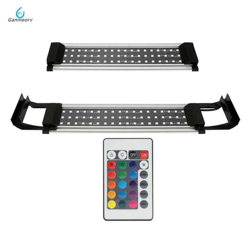 30-50 см RGB SMD 5050 аквариумный светодиодный фонарь ing раздвижная подставка зажим на морской Светодиодный светильник для аквариума лампа для аквариумный светодиодный фонарь