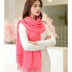 Для женщин пашмины шарф-одеяло кашемир чувствовать себя зимой большие шарфы палантины для вечернее платье 200x70 см