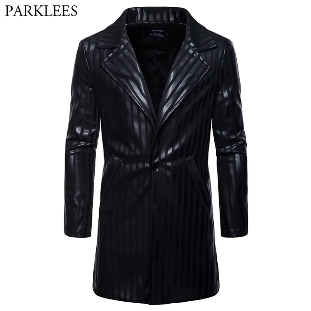 longline leather jacket