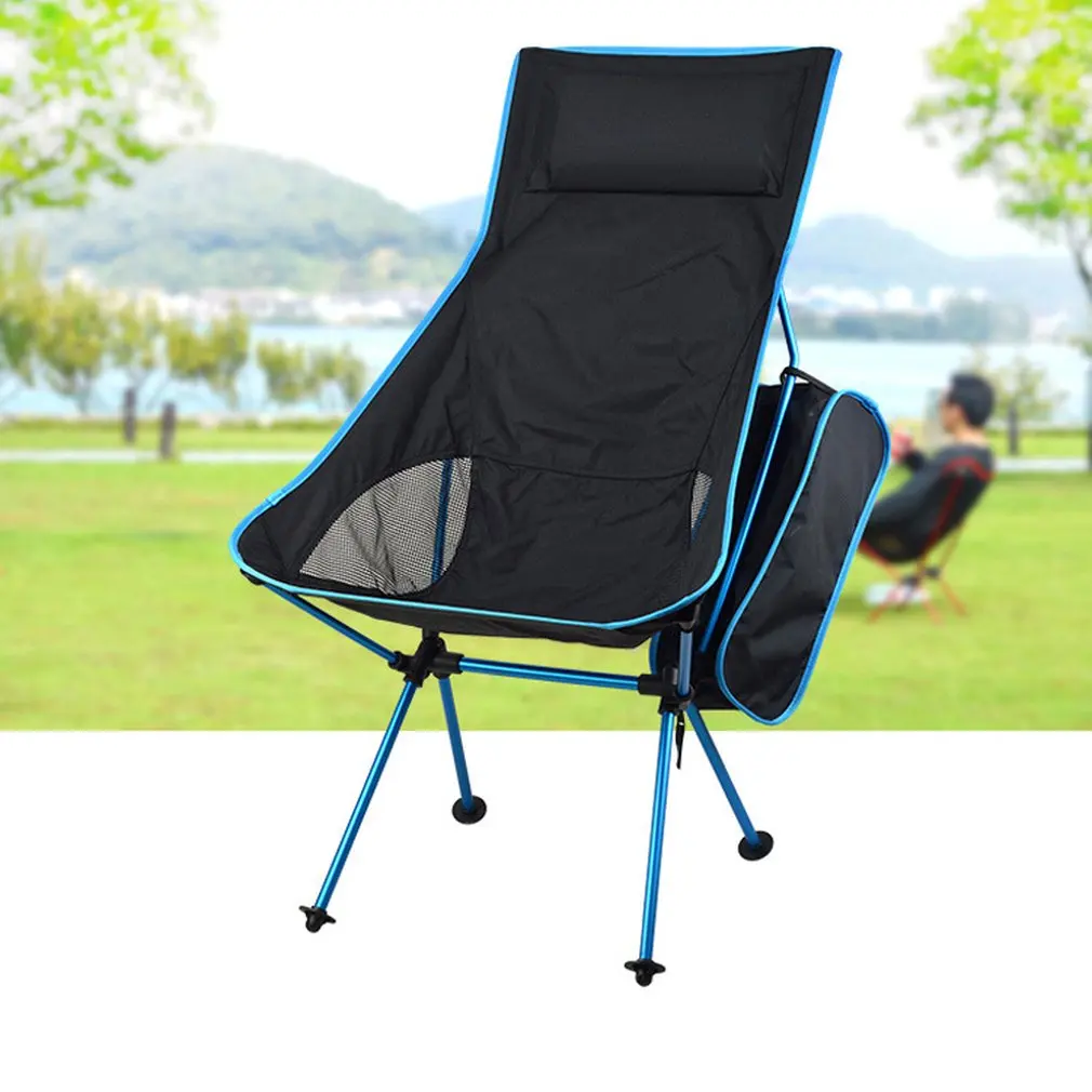 

Outdoor folding chair fishing chair recliner long increase with belt pillow