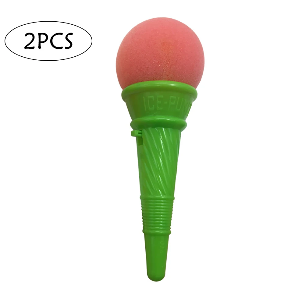 2Pcs Ice Cream Shooter Classic Ice Cream Cone Foam Ball Launcher